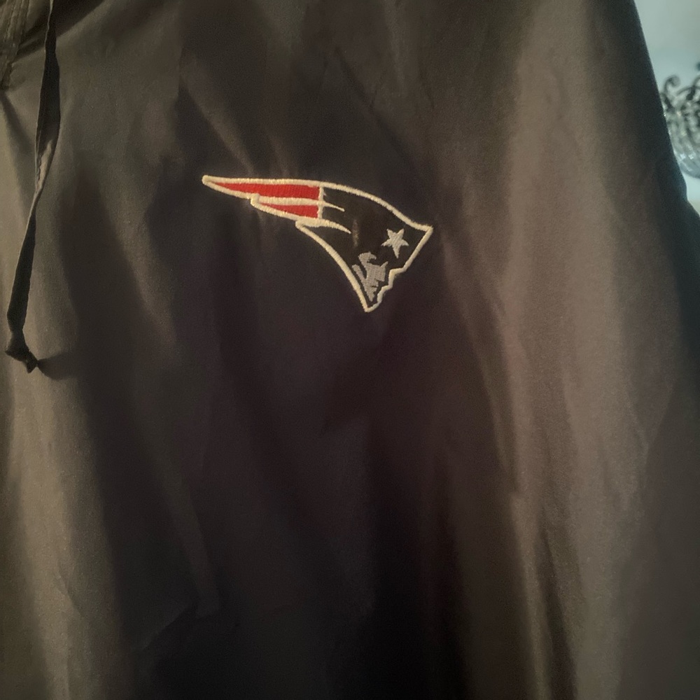 Go Pats!  Fleece lined poncho